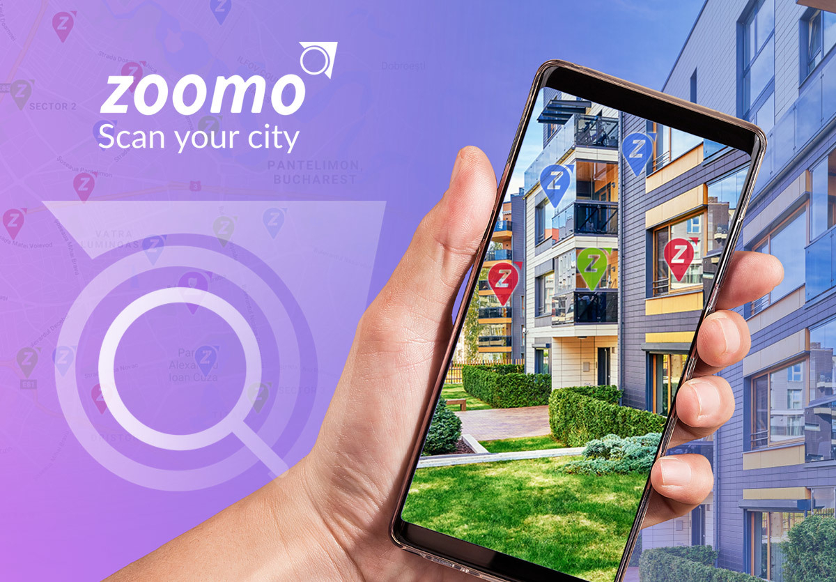 Zoomo Scan Your City - Aplicatie Mobile pentru cautare proprietati imobiliare prin Realitate Augmentata